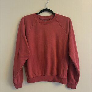 GAP VintageSoft Raglan Sweatshirt Women Cotton Pullover Rose Pink Size Small T
